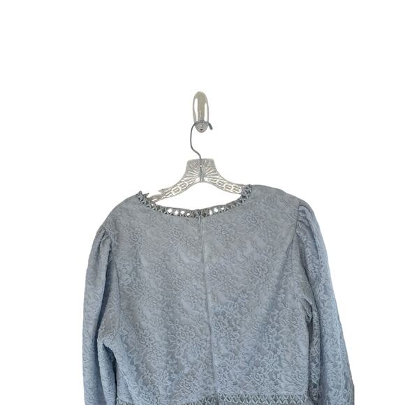 NWT Jessakae Leah Ryder Felicia Blue Dainty Lace Giupure Coquette Dress Size XL - Picture 10 of 15